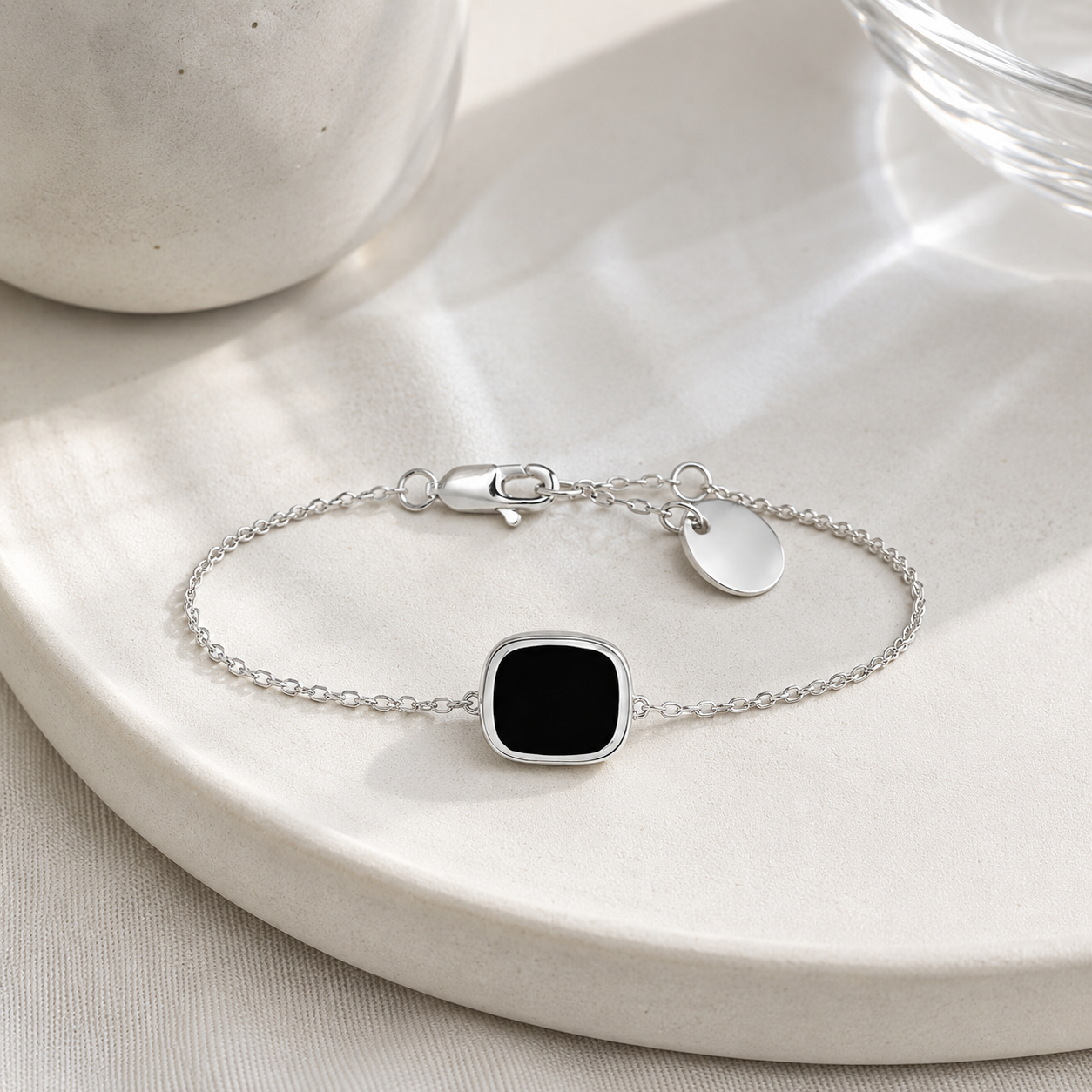 BRACELET MYKONOS ARGENT 925 ONYX SKALLI