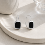 Boucles d'oreilles MYKONOS - Argent - Onyx SKALLI