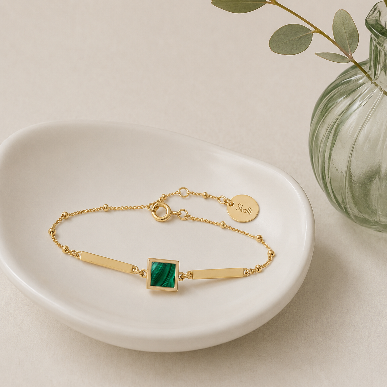 BRACELET BOHEME MALACHITE Skalli-Paris