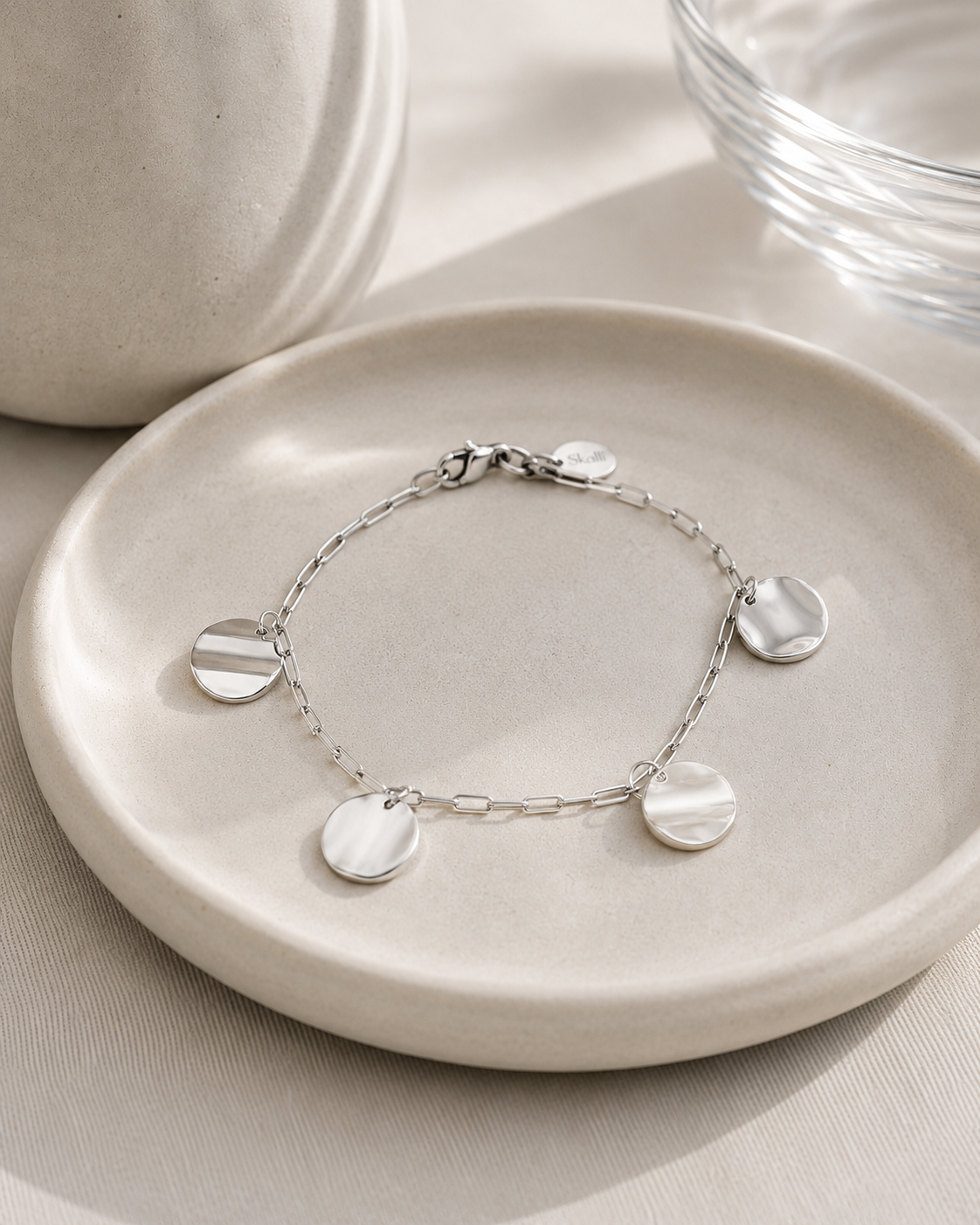BRACELET PAMPILLE CHIPS ARGENT 925 SKALLI