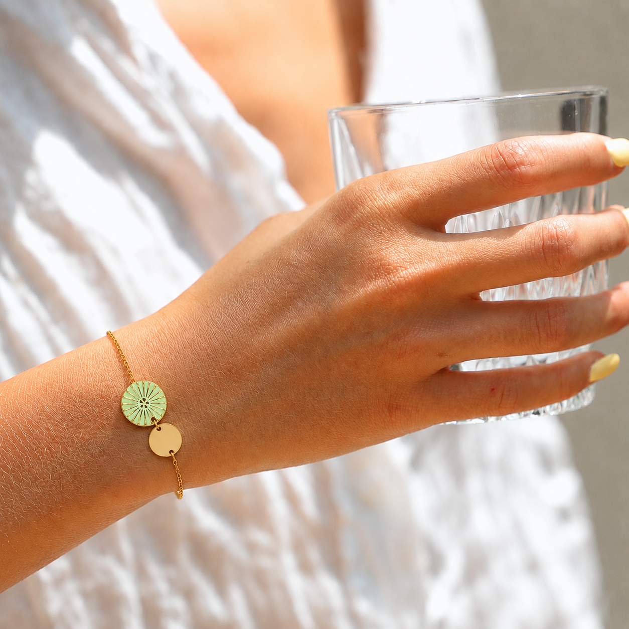 BRACELET KIMIKO VERT AMANDE Skalli-Paris