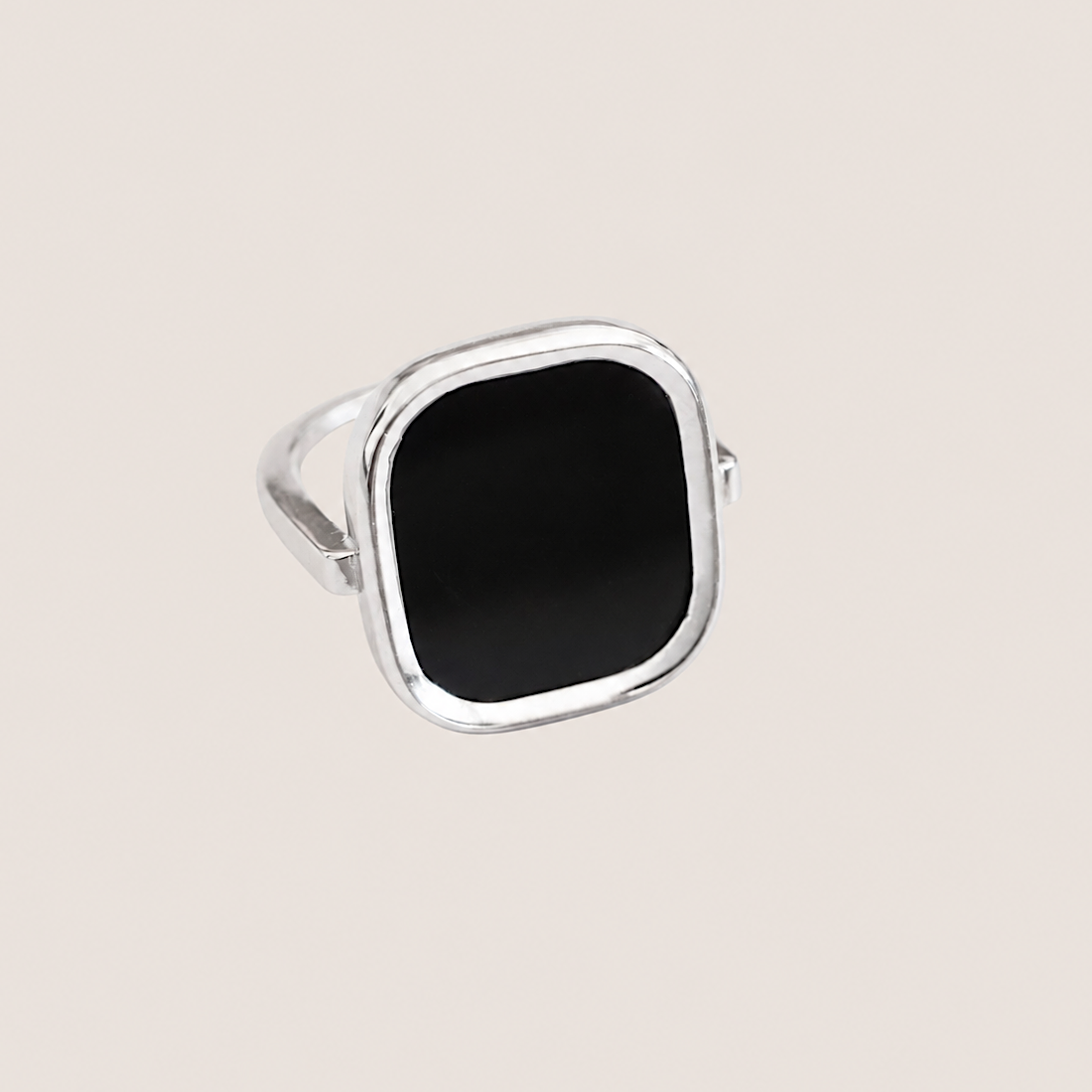 BAGUE MYKONOS ARGENT 925 ONYX SKALLI