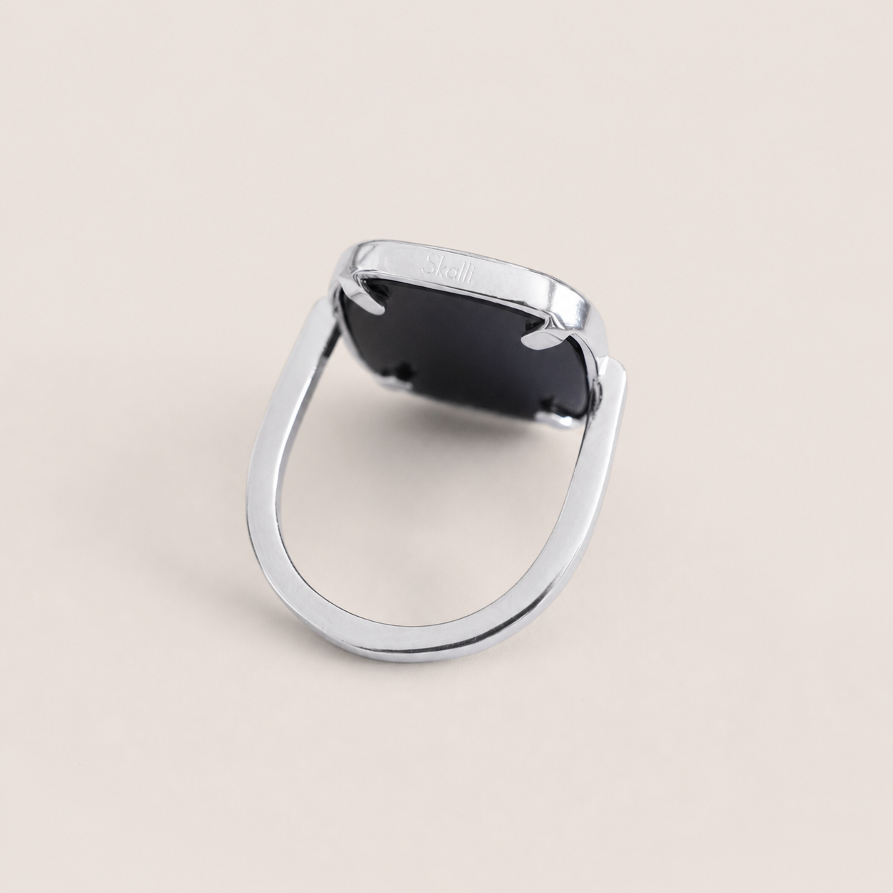 BAGUE MYKONOS ARGENT 925 ONYX SKALLI