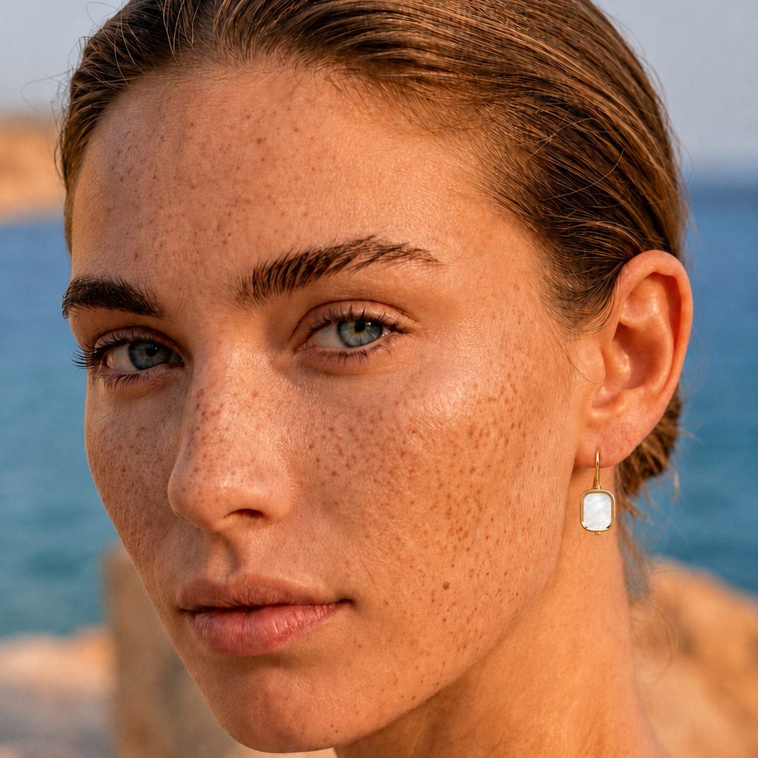 BOUCLES D'OREILLES MYKONOS NACRE SKALLI