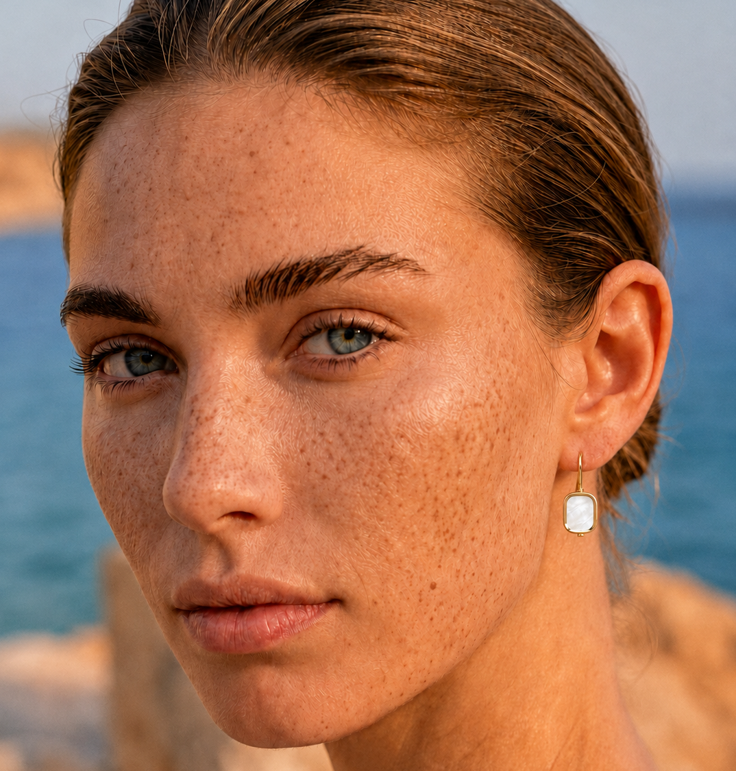 BOUCLES D'OREILLES MYKONOS NACRE SKALLI