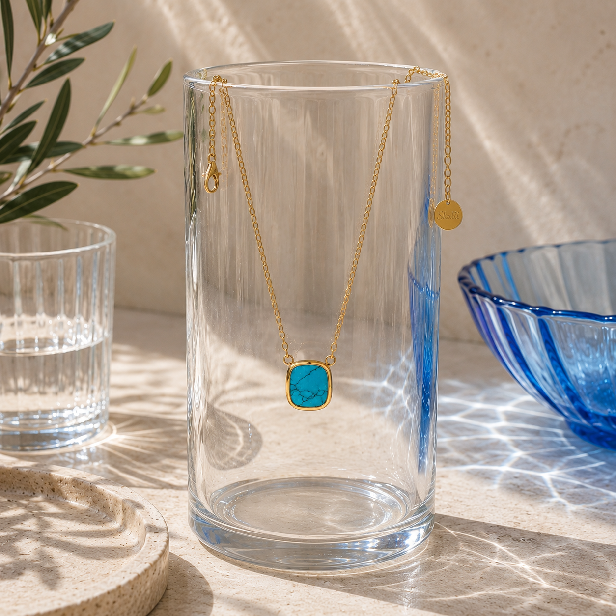 Petit collier MYKONOS turquoise Skalli-Paris