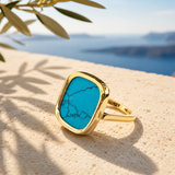 BAGUE MYKONOS TURQUOISE Skalli-Paris
