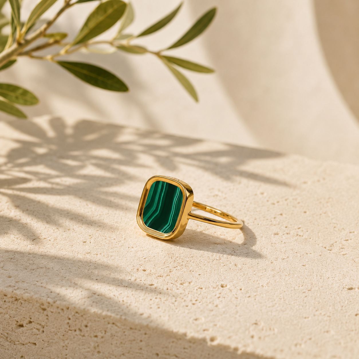 PETITE BAGUE MYKONOS MALACHITE SKALLI
