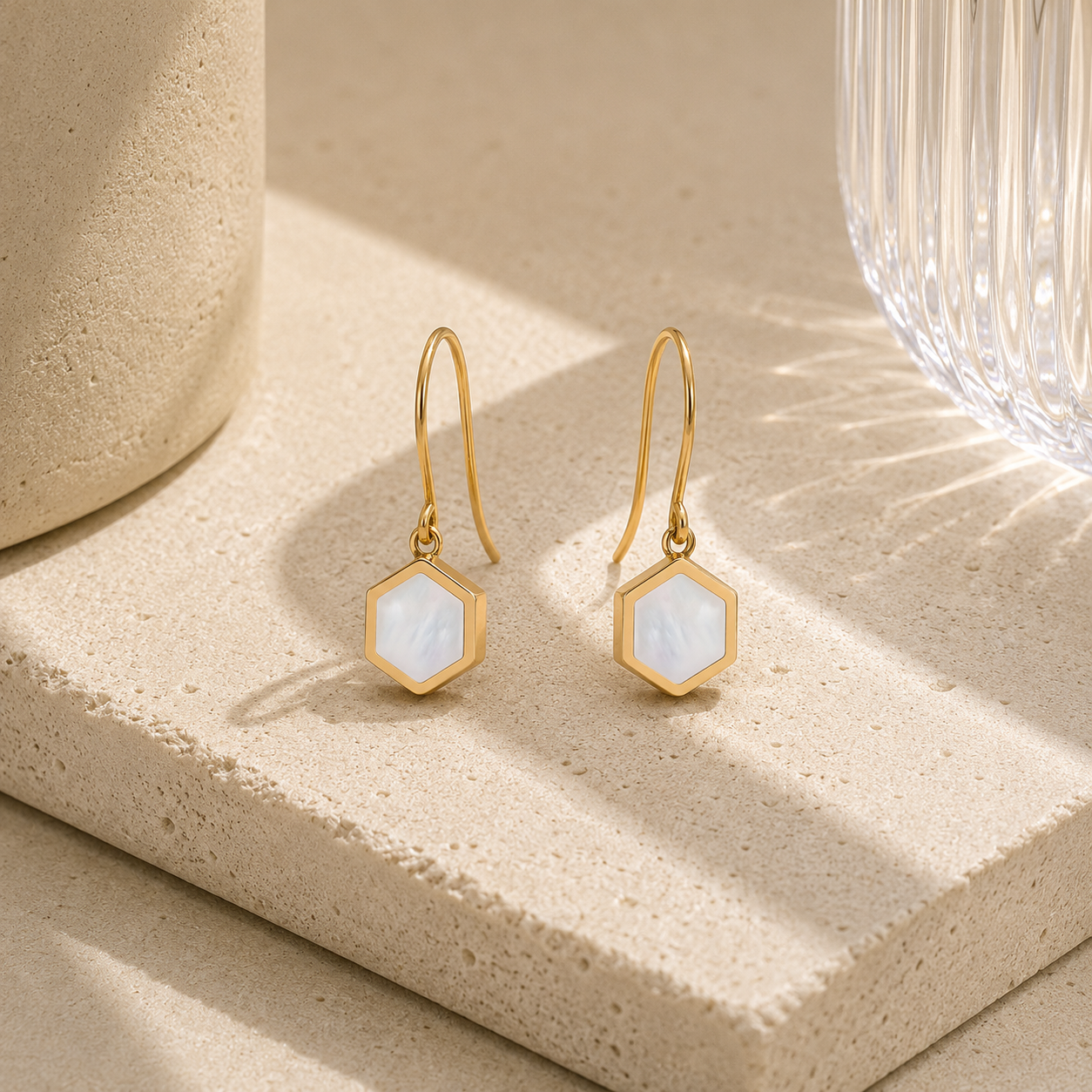 BOUCLES D'OREILLES HONEY NACRE B SKALLI