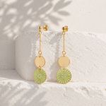 BOUCLES D'OREILLES KIMIKO VERT AMANDE Skalli-Paris