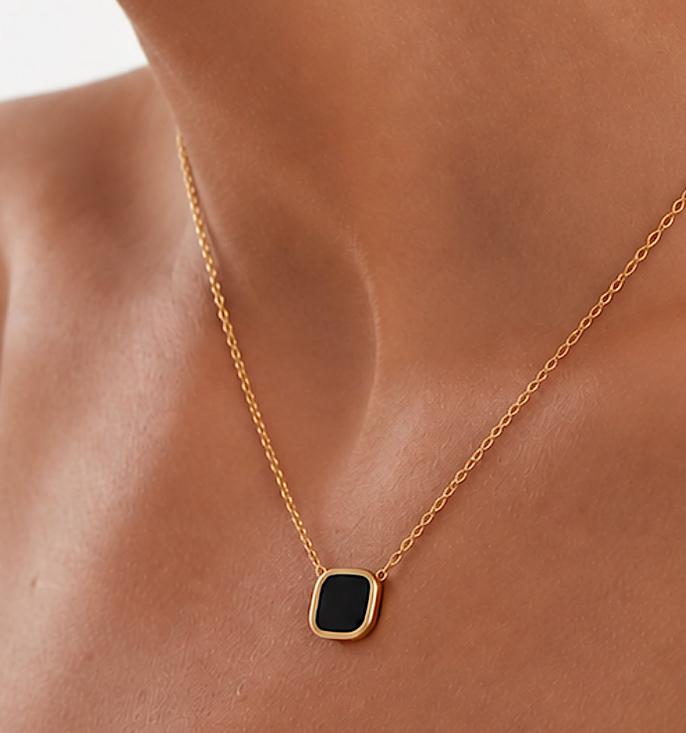 Petit collier MYKONOS onyx Skalli-Paris