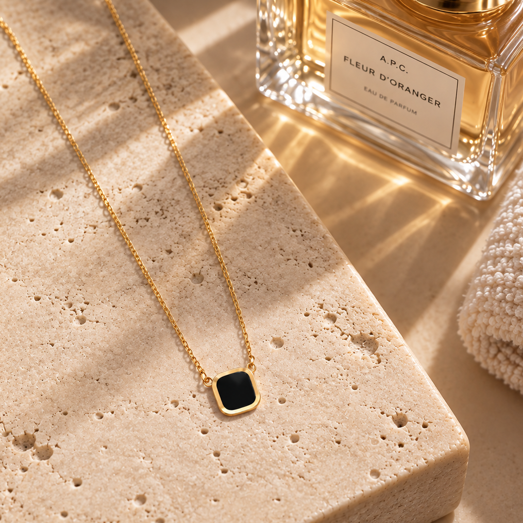 Petit collier MYKONOS onyx Skalli-Paris