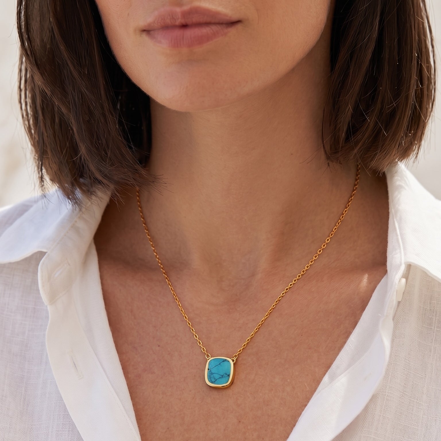 Petit collier MYKONOS turquoise Skalli