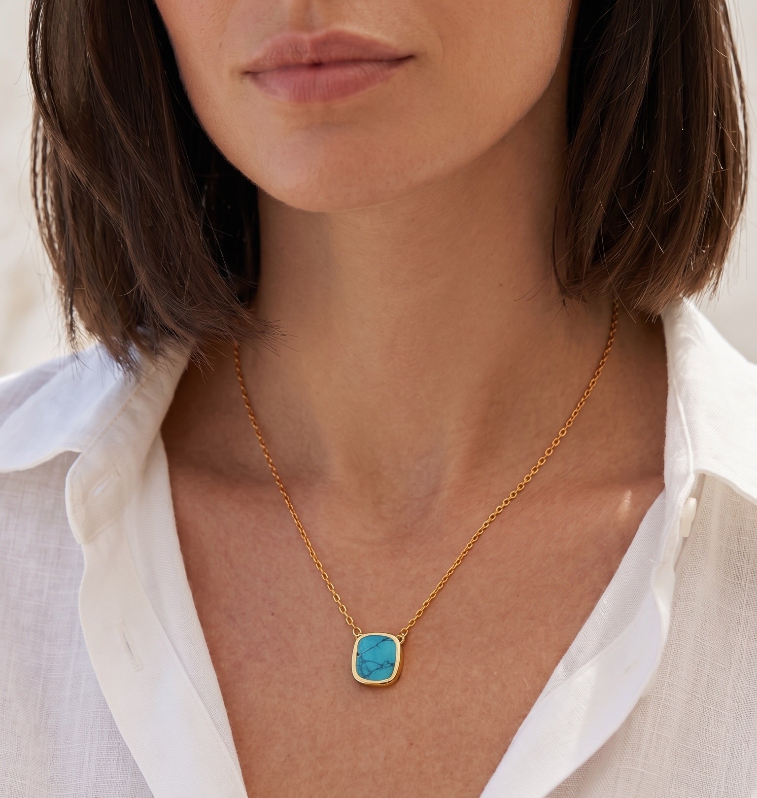 Petit collier MYKONOS turquoise Skalli
