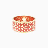 Bague ANDALOUSE plaqué or - résine corail