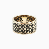 Bague ANDALOUSE plaqué or - résine noire