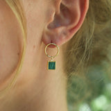 Boucles d'oreilles BOHEME - malachite Skalli-Paris