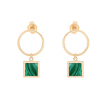 Boucles d'oreilles BOHEME - malachite Skalli-Paris