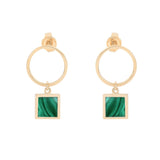 Boucles d'oreilles BOHEME - malachite Skalli-Paris