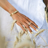 BAGUE TALISMAN plaqué or Skalli