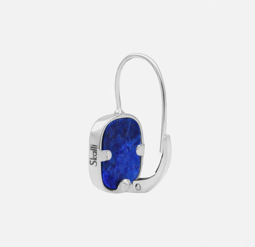 BOUCLES D'OREILLES MYKONOS ARGENT 925 LAPIS LAZULI SKALLI