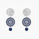BOUCLES D'OREILLES SAKURA BLEU MARINE Skalli-Paris