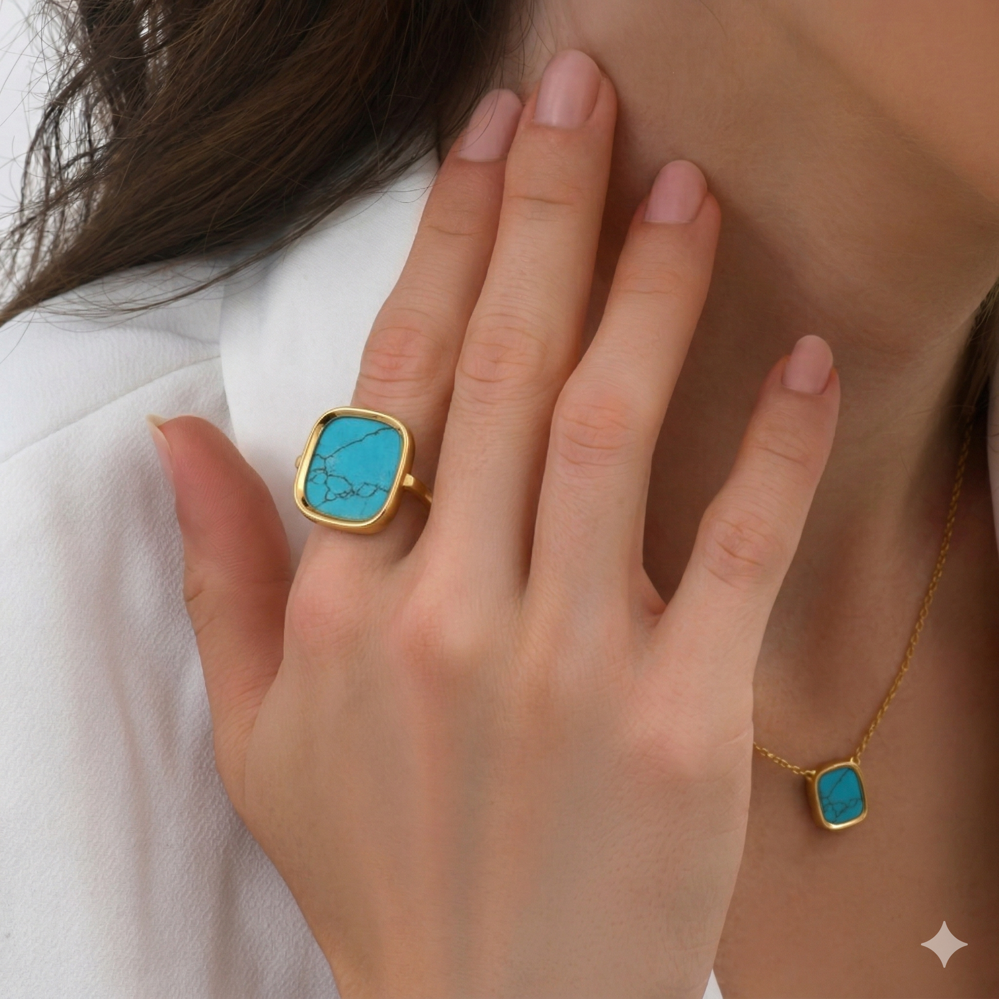 BAGUE MYKONOS TURQUOISE Skalli-Paris