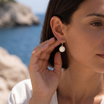 Petite boucles d 'oreilles KIMIKO résine blanche Skalli