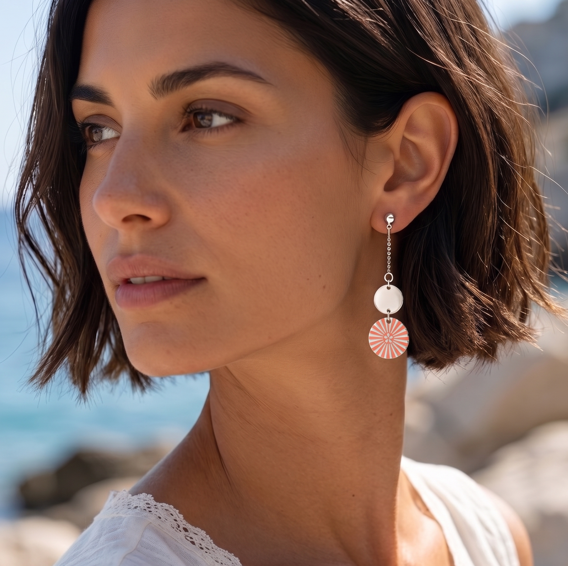 BOUCLES D'OREILLES KIMIKO CORAIL SKALLI