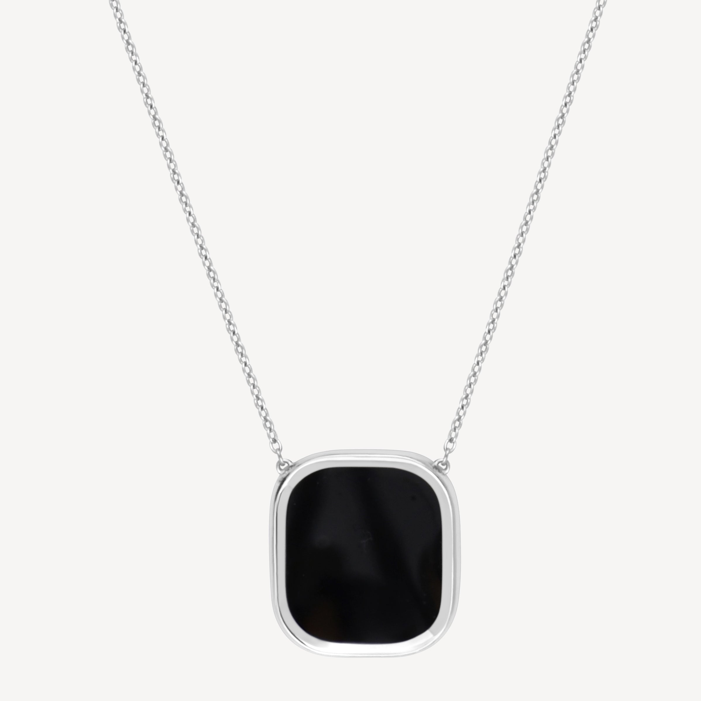 GRAND COLLIER MYKONOS ARGENT 925 ONYX Skalli-Paris
