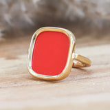 Bague MYKONOS - Corail Rouge Reconstitué