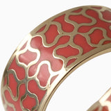 Bague ANDALOUSE plaqué or - résine corail
