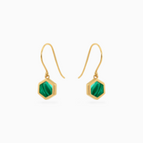 Boucles d'oreilles HONEY - Malachite