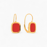 Boucles d'oreilles MYKONOS - Corail Rouge Reconstitué