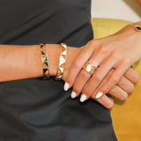 Bracelet Bangle Tropézienne - Résine Noire
