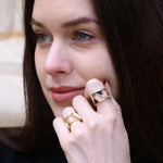 Bague The NEST plaqué or - noire Skalli-Paris