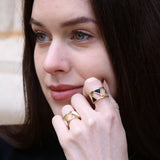 Bague The NEST plaqué or - noire Skalli-Paris