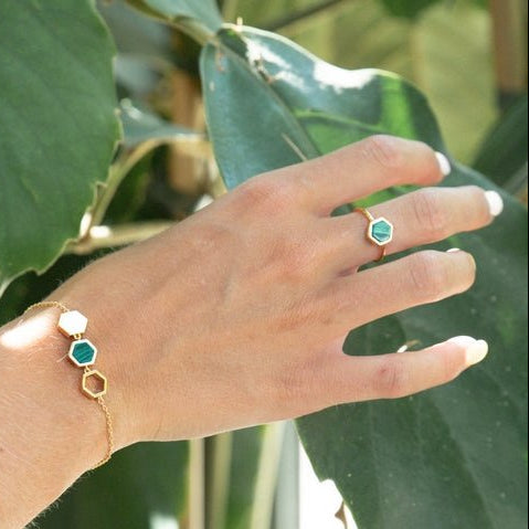 Bague HONEY - Malachite SKALLI