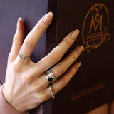 Bague demi tour FENG SHUI  argent 925