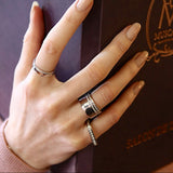 BAGUE CARRÉE FENG SHUI ARGENT 925 SKALLI