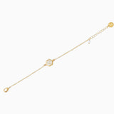 Bracelet ANDALOUSE plaqué or - résine blanche