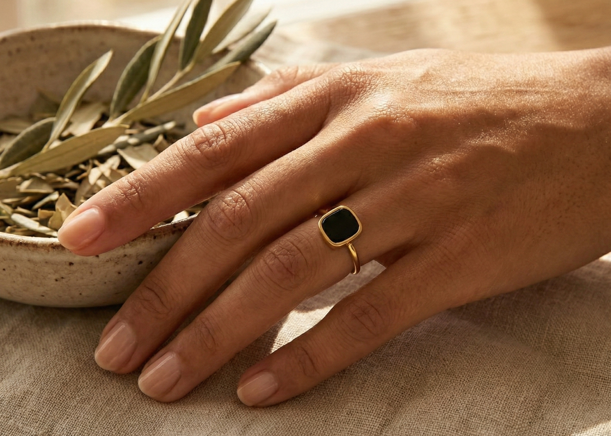 PETITE BAGUE MYKONOS ONYX SKALLI
