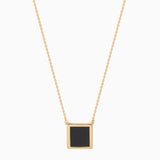 Collier BOHEME plaqué or - onyx