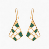 Boucles d'oreilles The NEST - Résine Verte