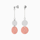 Boucles d'oreilles KIMIKO - Résine Corail