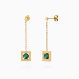 Boucles d'oreilles BALANCELLE - Malachite