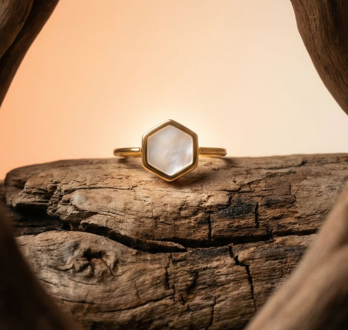 BAGUE HONEY NACRE SKALLI