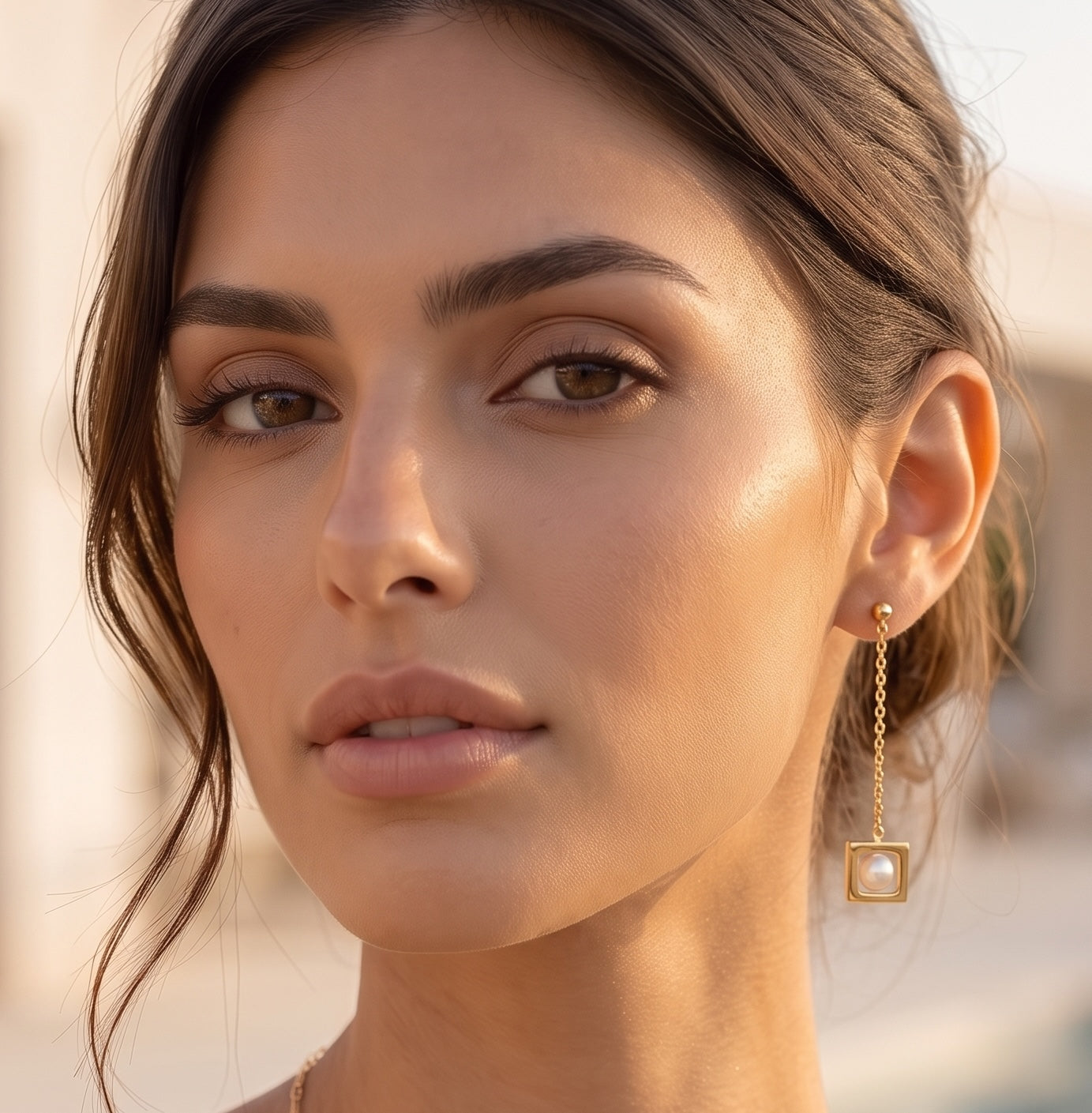 BOUCLES D'OREILLES BALANCELLE PERLE D'EAU DOUCE SKALLI