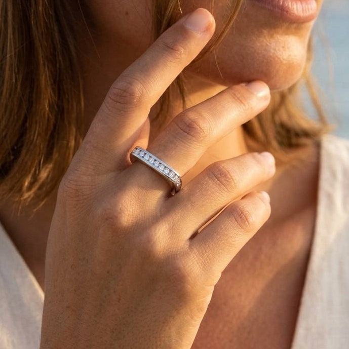 BAGUE DEMI TOUR FENG SHUI ARGENT 925 Skalli-Paris