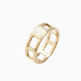 Bague BOHEME plaqué or - Nacre